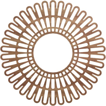 Ekena Millwork Cornelius Wood Fretwork Pierced Ceiling Medallion, Walnut, 34"OD x 12 5/8"ID x 3/8"T CMWP34X0375CRWA